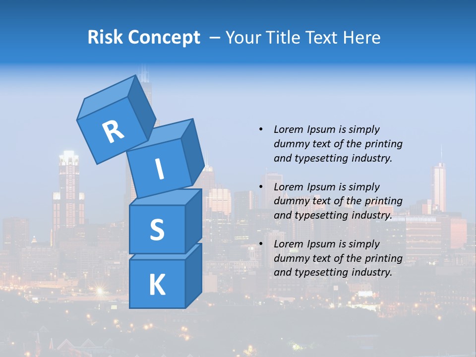 Midwest Usa Sky Cityscape PowerPoint Template