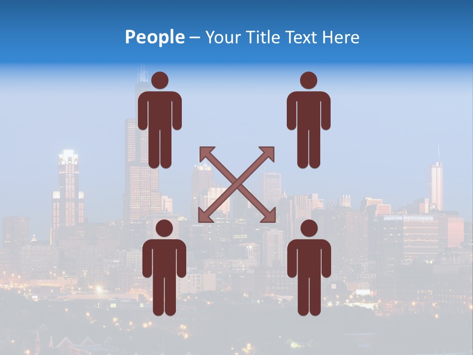 Midwest Usa Sky Cityscape PowerPoint Template