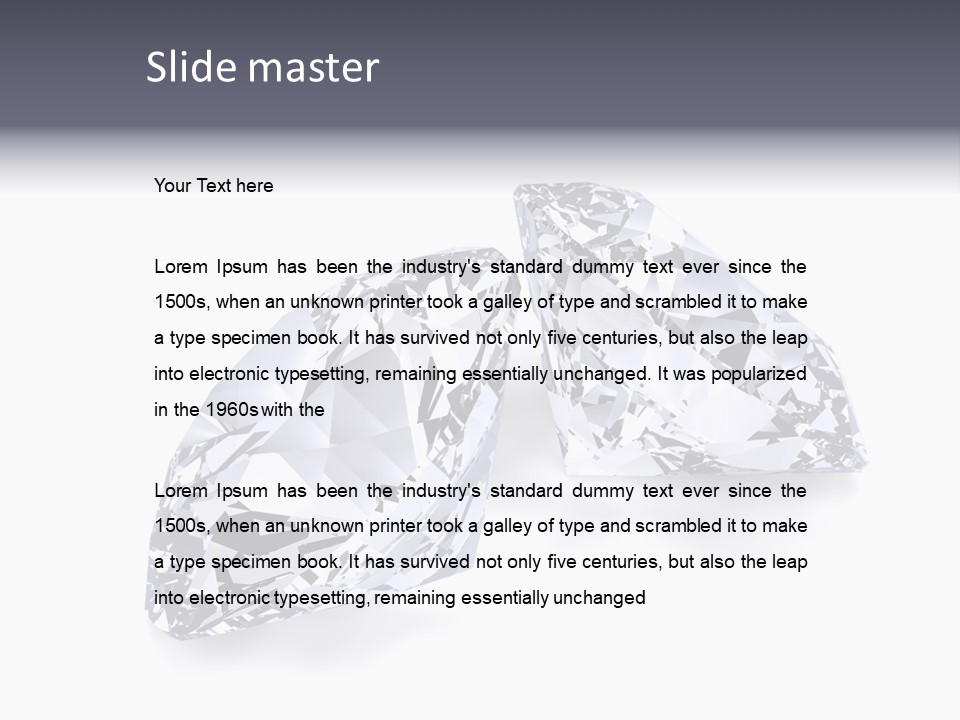 Commercial Crystal Treasure PowerPoint Template