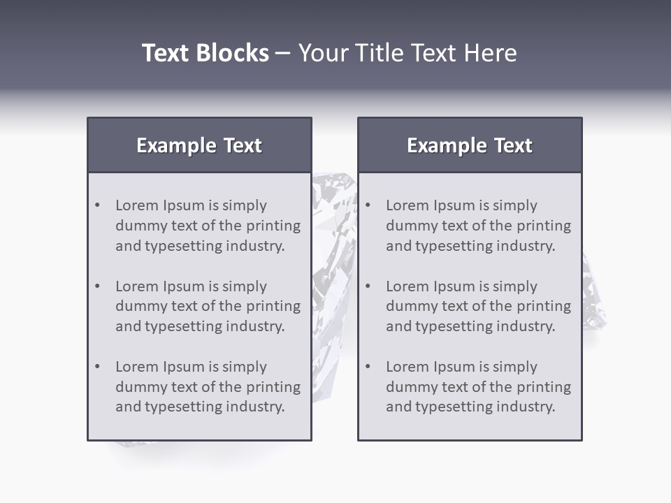 Commercial Crystal Treasure PowerPoint Template