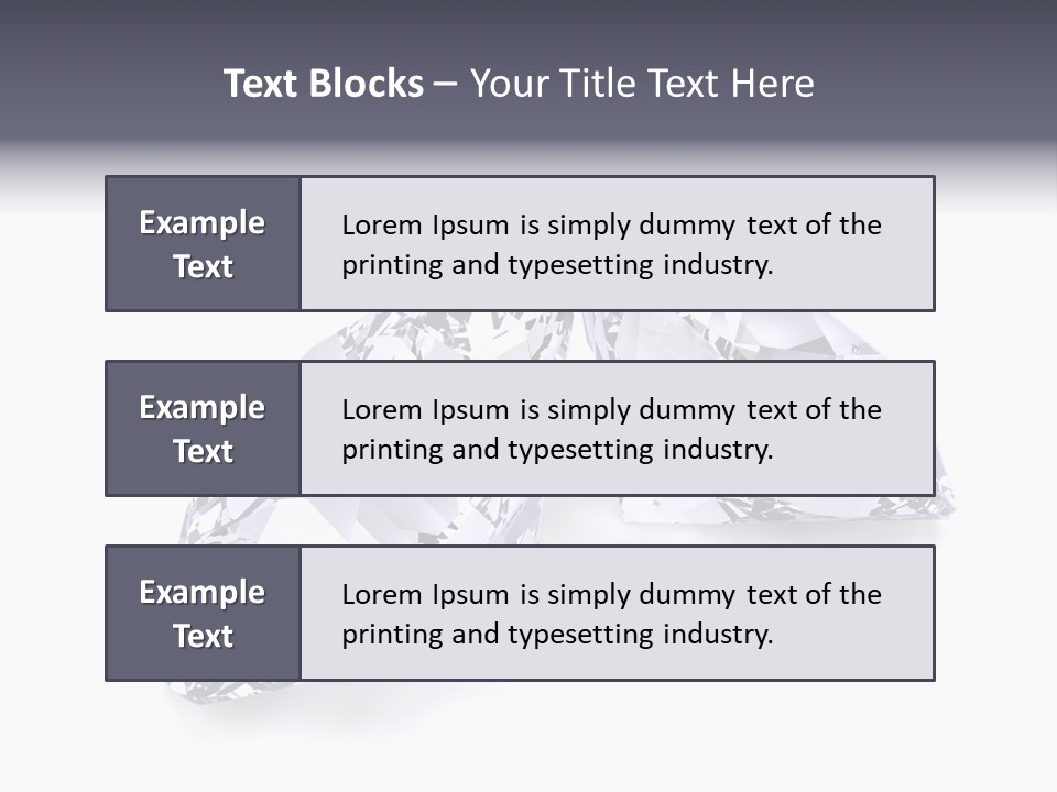 Commercial Crystal Treasure PowerPoint Template