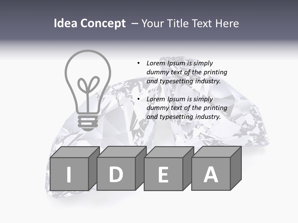 Commercial Crystal Treasure PowerPoint Template