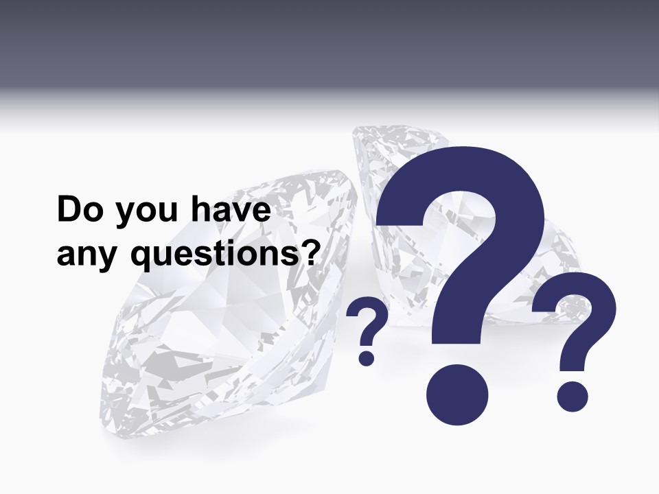 Commercial Crystal Treasure PowerPoint Template