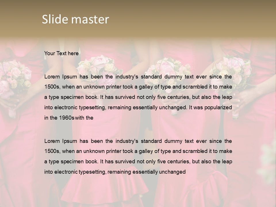 Attractive Bouquet Detail PowerPoint Template