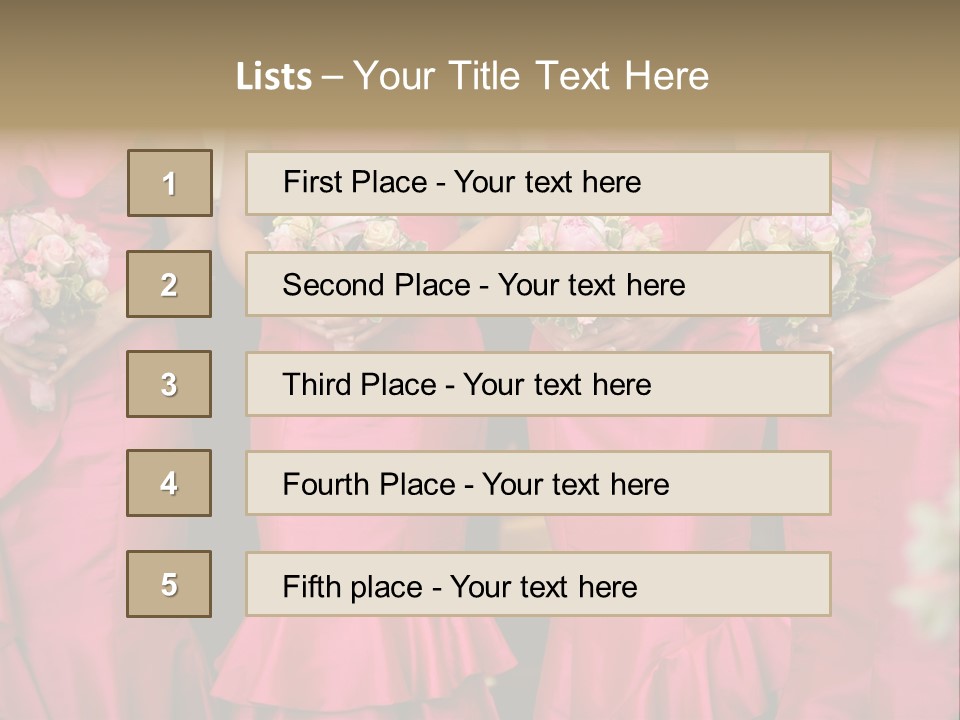 Attractive Bouquet Detail PowerPoint Template