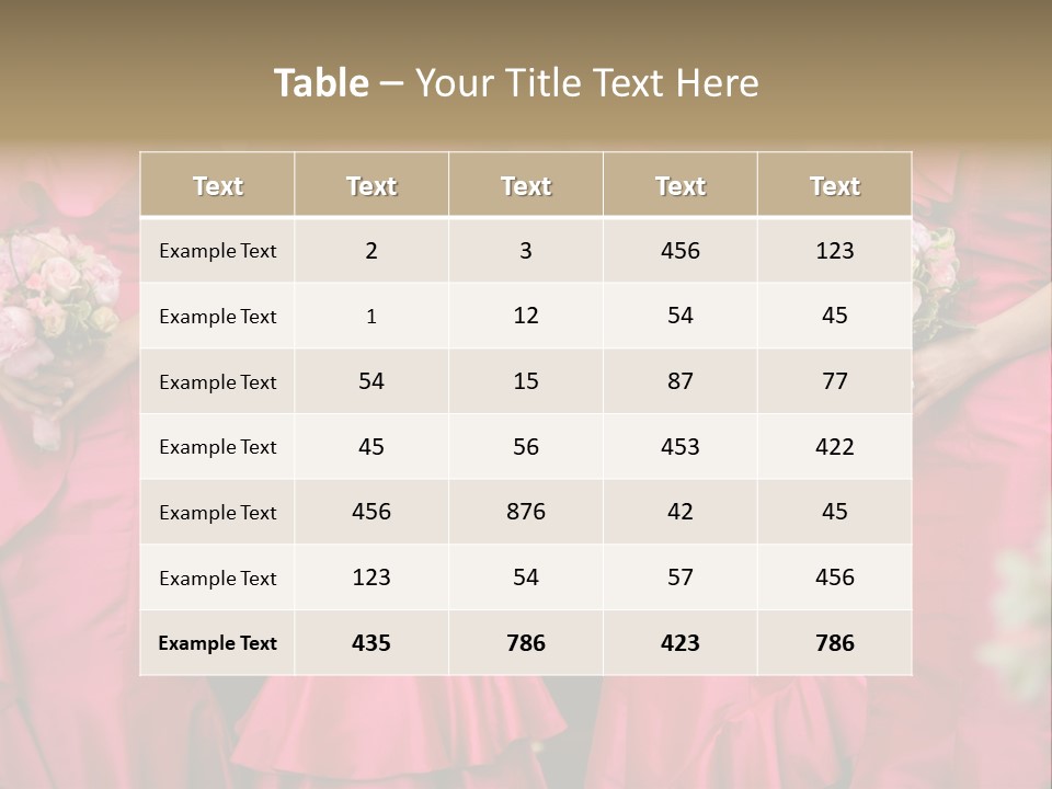 Attractive Bouquet Detail PowerPoint Template