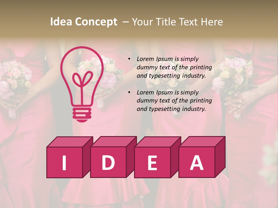Attractive Bouquet Detail PowerPoint Template
