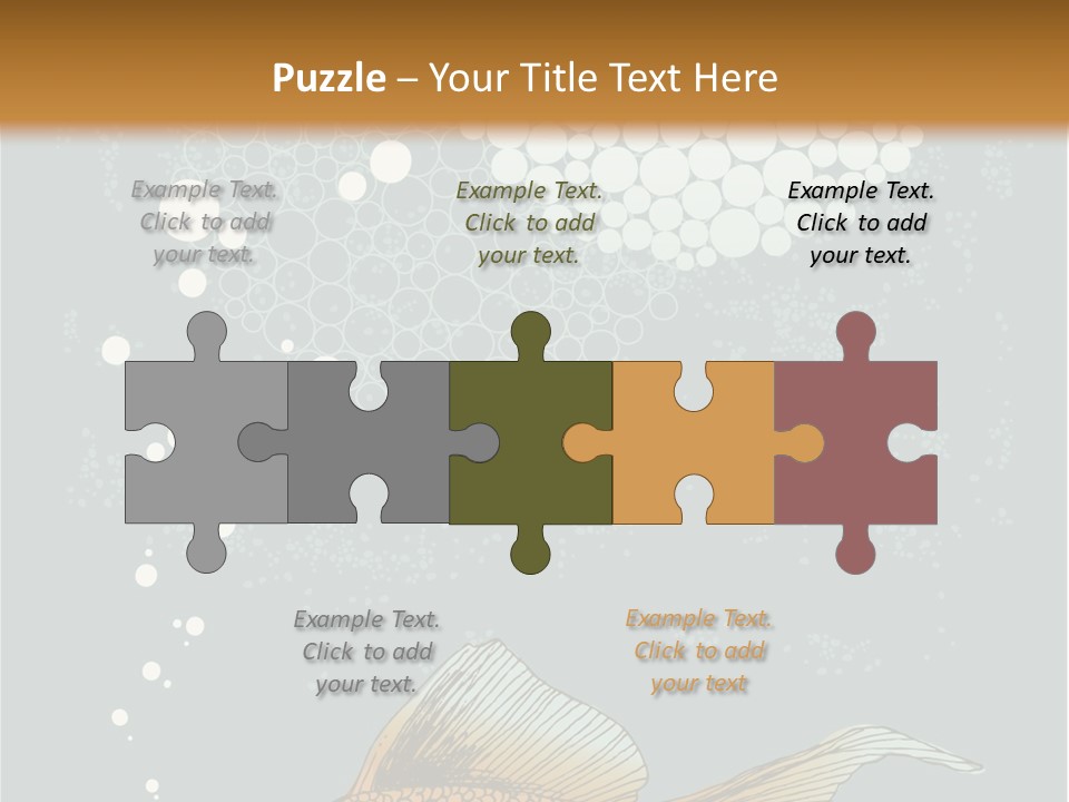 Cartoon Drawing Golden PowerPoint Template