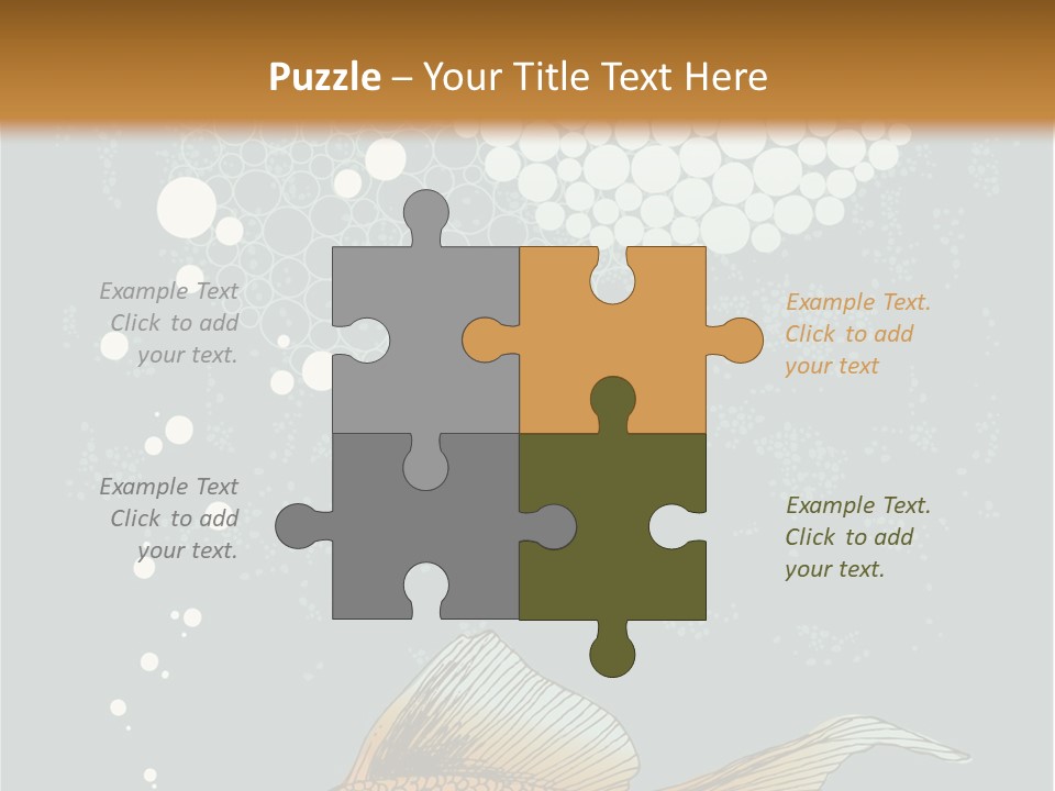 Cartoon Drawing Golden PowerPoint Template