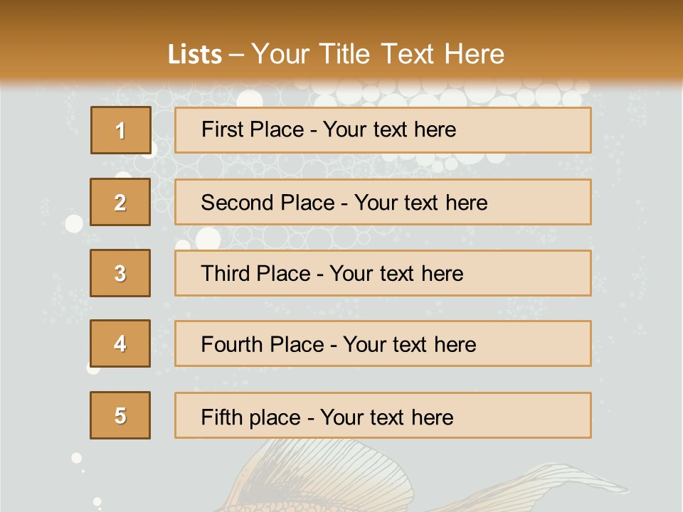 Cartoon Drawing Golden PowerPoint Template