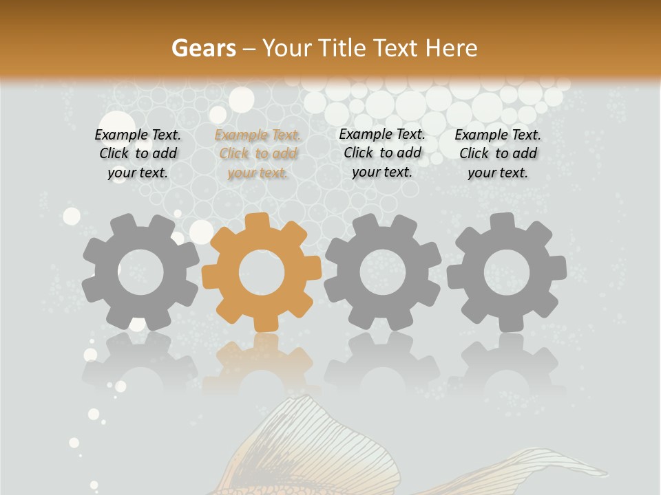 Cartoon Drawing Golden PowerPoint Template