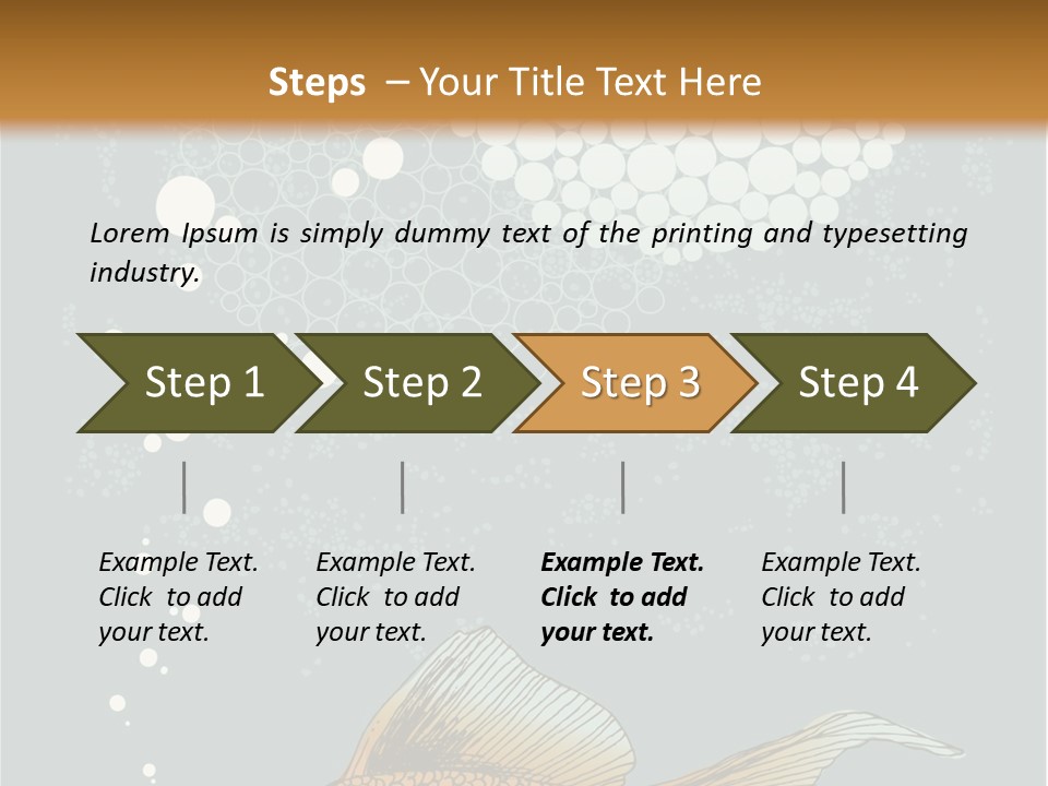 Cartoon Drawing Golden PowerPoint Template