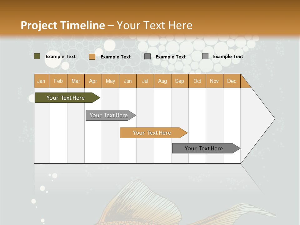 Cartoon Drawing Golden PowerPoint Template