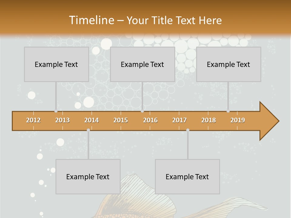 Cartoon Drawing Golden PowerPoint Template