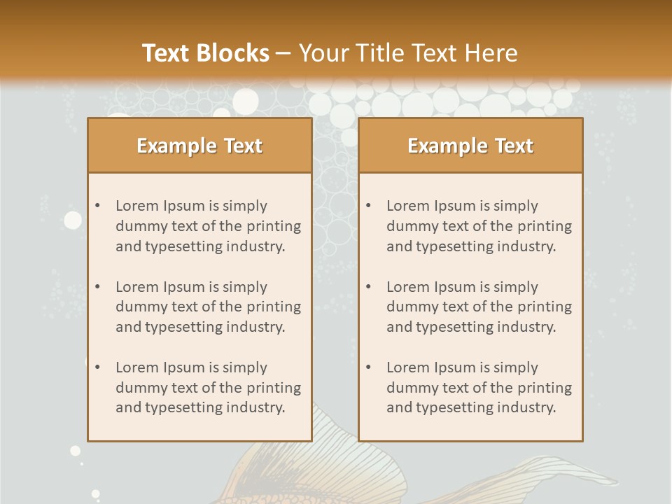 Cartoon Drawing Golden PowerPoint Template