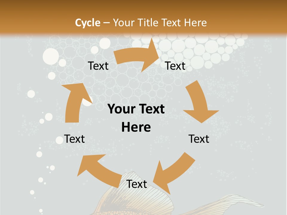 Cartoon Drawing Golden PowerPoint Template