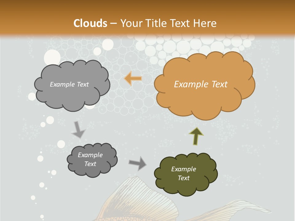 Cartoon Drawing Golden PowerPoint Template