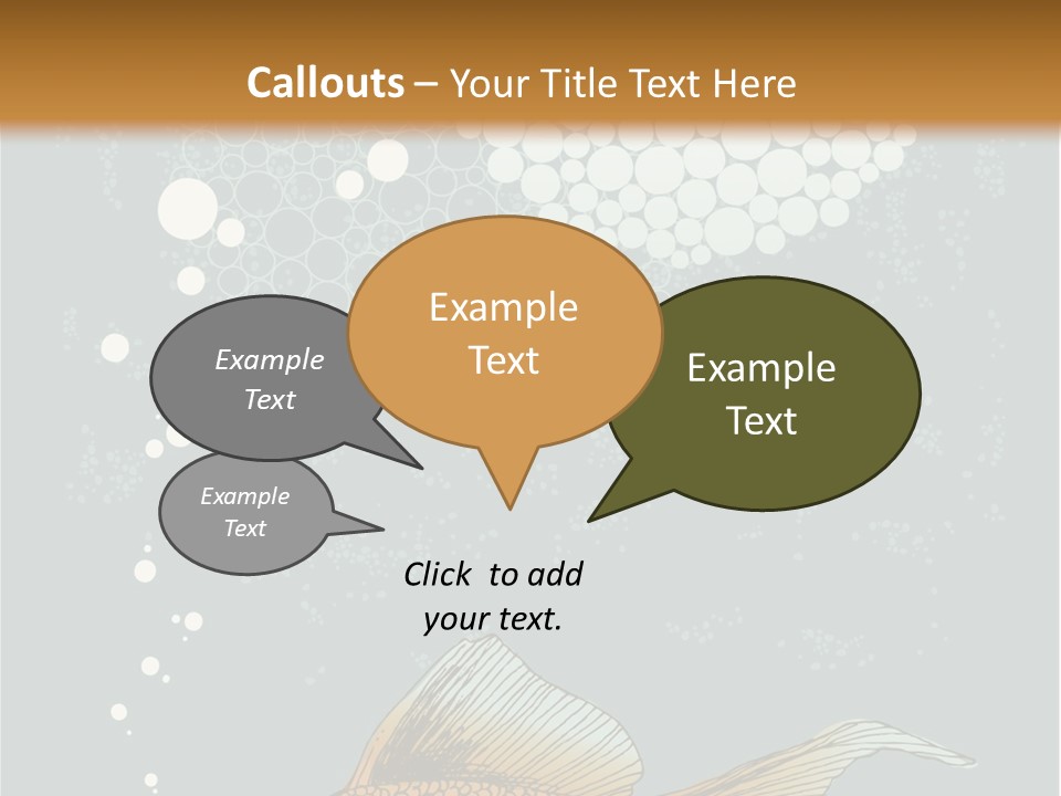 Cartoon Drawing Golden PowerPoint Template