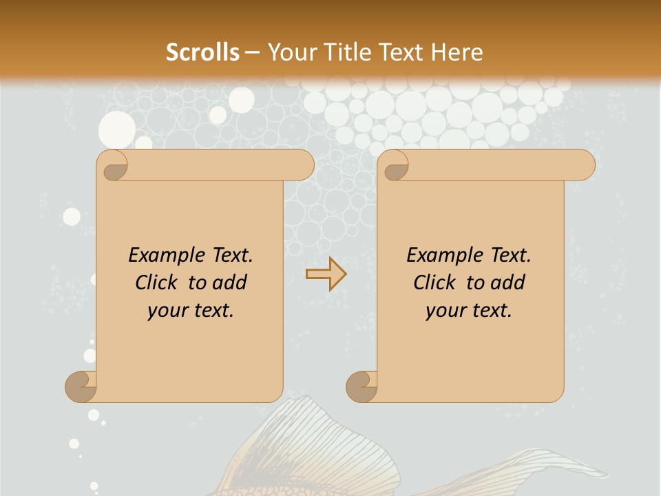 Cartoon Drawing Golden PowerPoint Template
