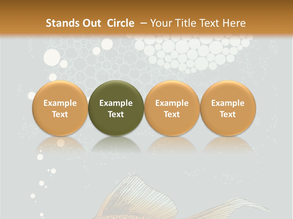 Cartoon Drawing Golden PowerPoint Template