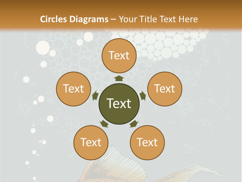 Cartoon Drawing Golden PowerPoint Template