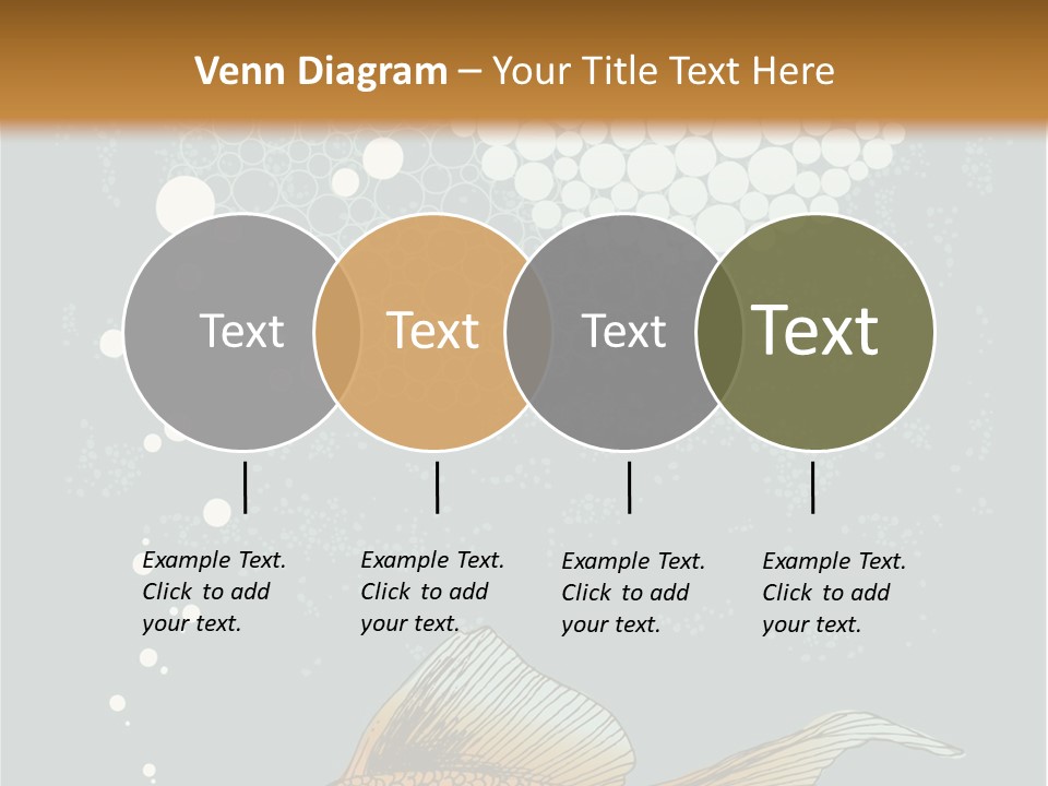 Cartoon Drawing Golden PowerPoint Template