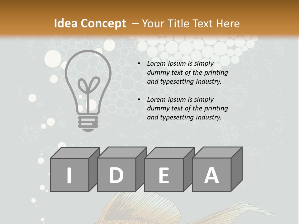 Cartoon Drawing Golden PowerPoint Template