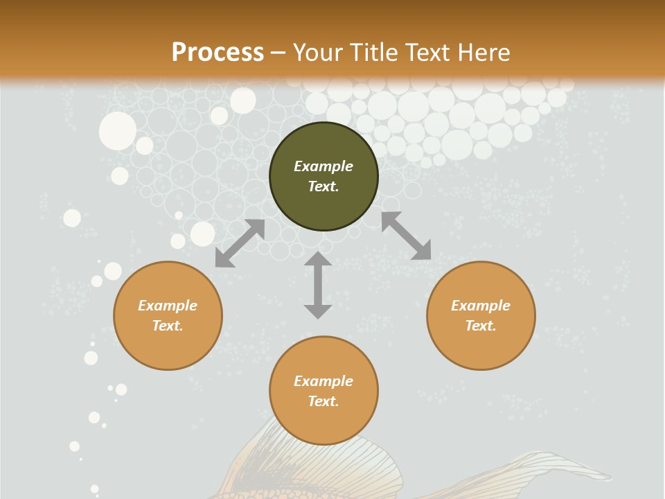 Cartoon Drawing Golden PowerPoint Template