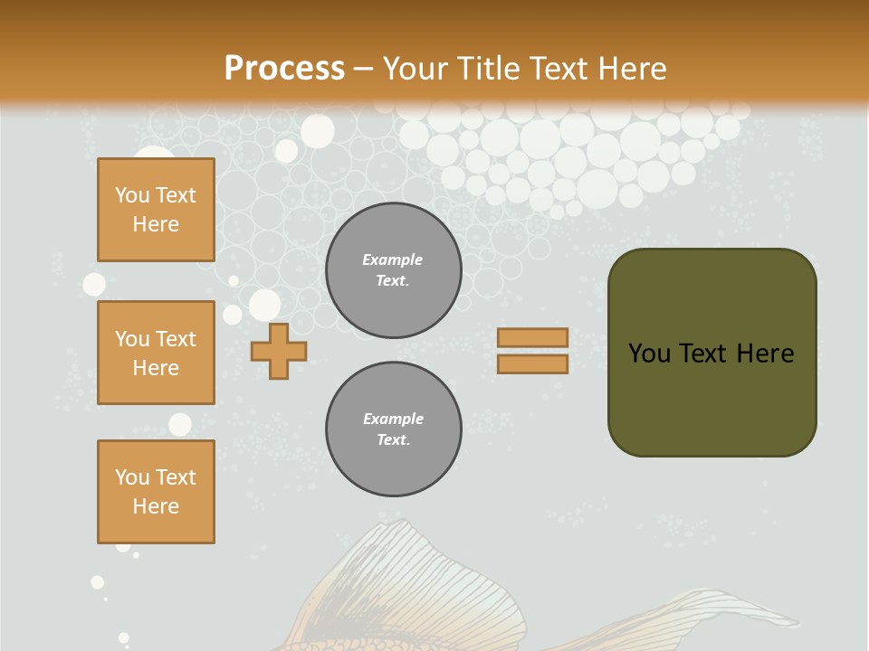 Cartoon Drawing Golden PowerPoint Template