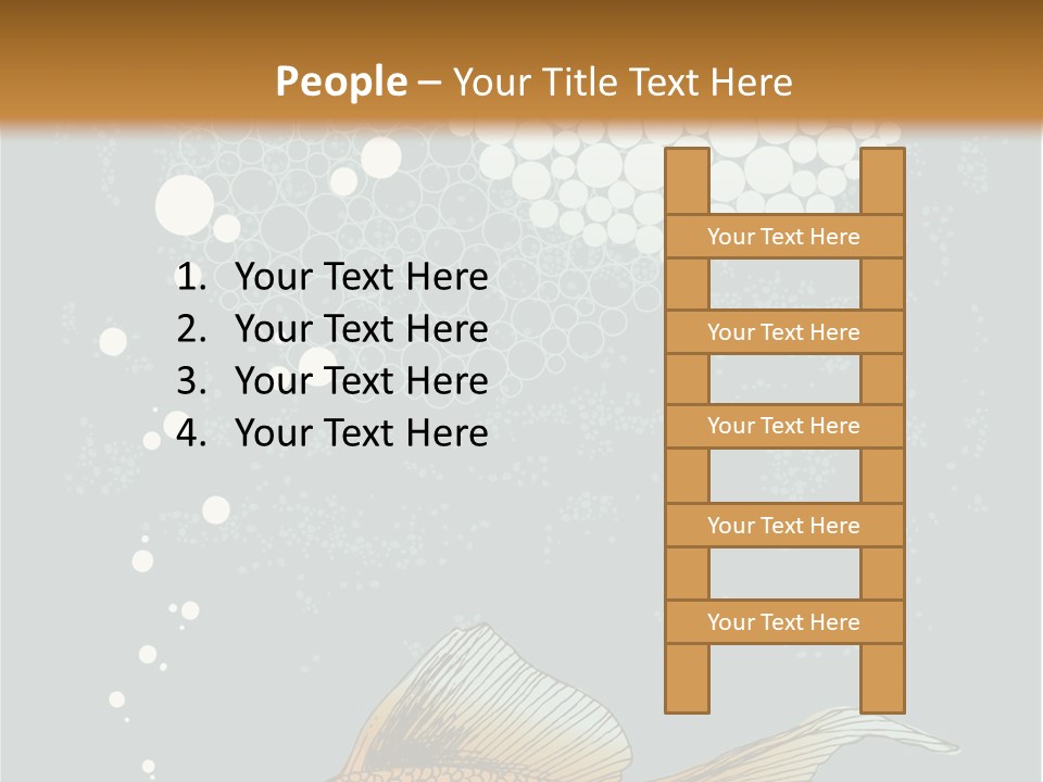 Cartoon Drawing Golden PowerPoint Template