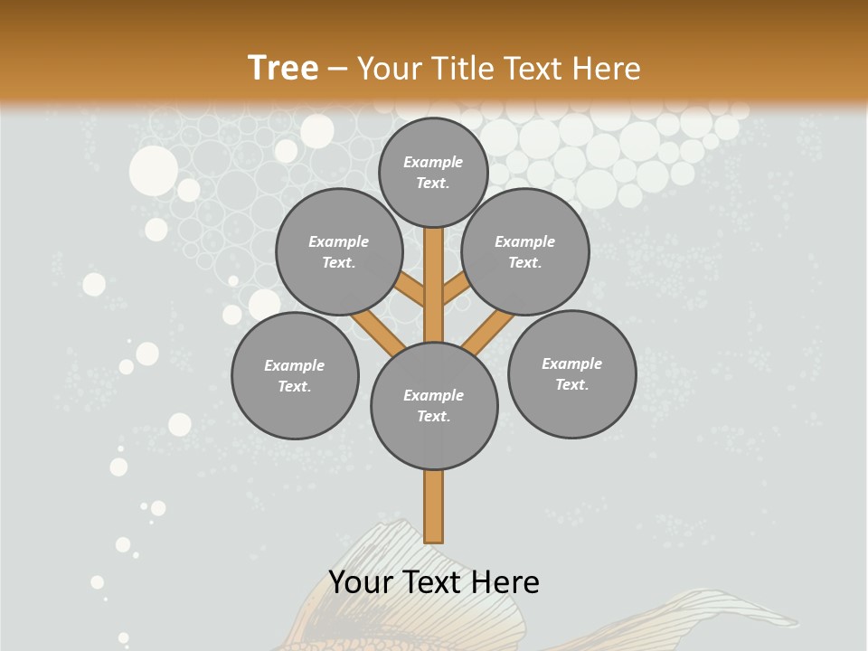 Cartoon Drawing Golden PowerPoint Template