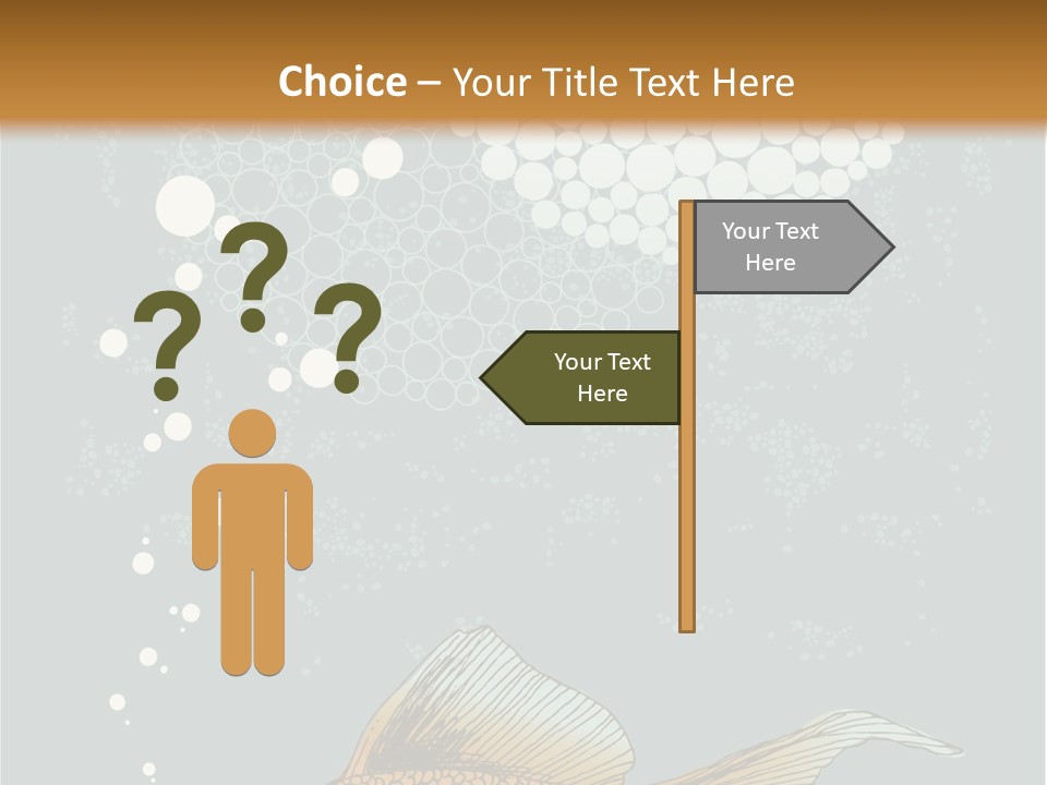 Cartoon Drawing Golden PowerPoint Template