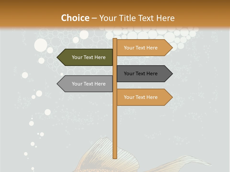Cartoon Drawing Golden PowerPoint Template