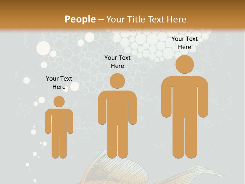 Cartoon Drawing Golden PowerPoint Template