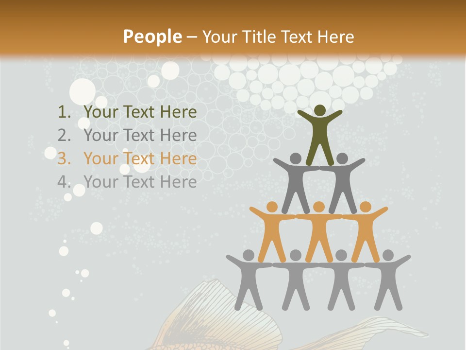 Cartoon Drawing Golden PowerPoint Template