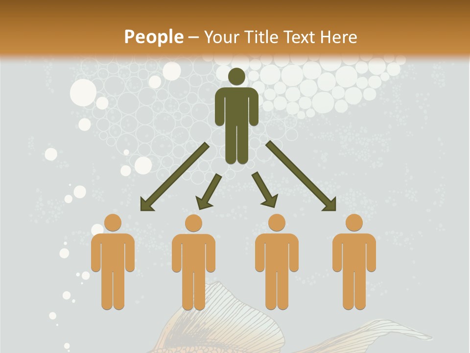 Cartoon Drawing Golden PowerPoint Template