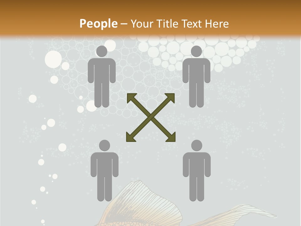 Cartoon Drawing Golden PowerPoint Template