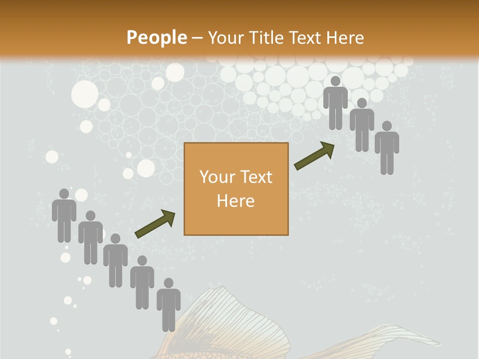 Cartoon Drawing Golden PowerPoint Template