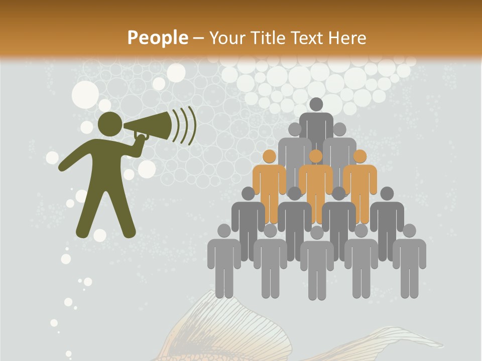 Cartoon Drawing Golden PowerPoint Template