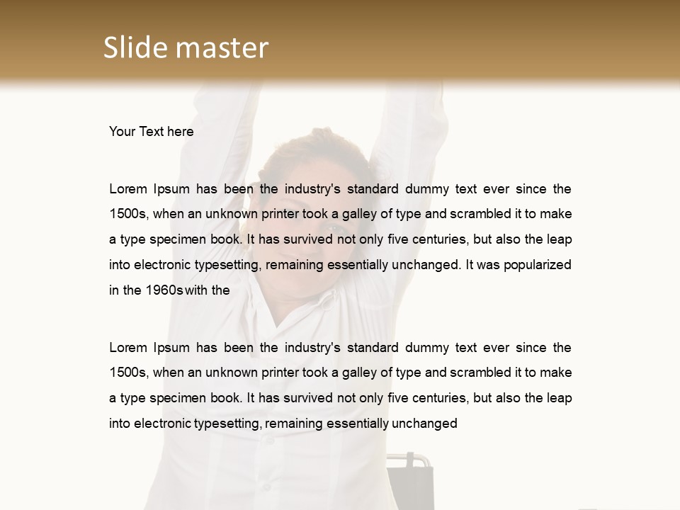 Woman Success Happy PowerPoint Template