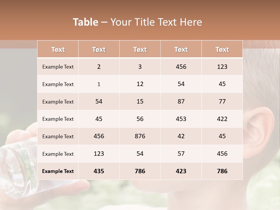 Outdoor Arm Goblet PowerPoint Template
