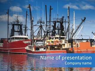 Fishing Port Commercial PowerPoint Template