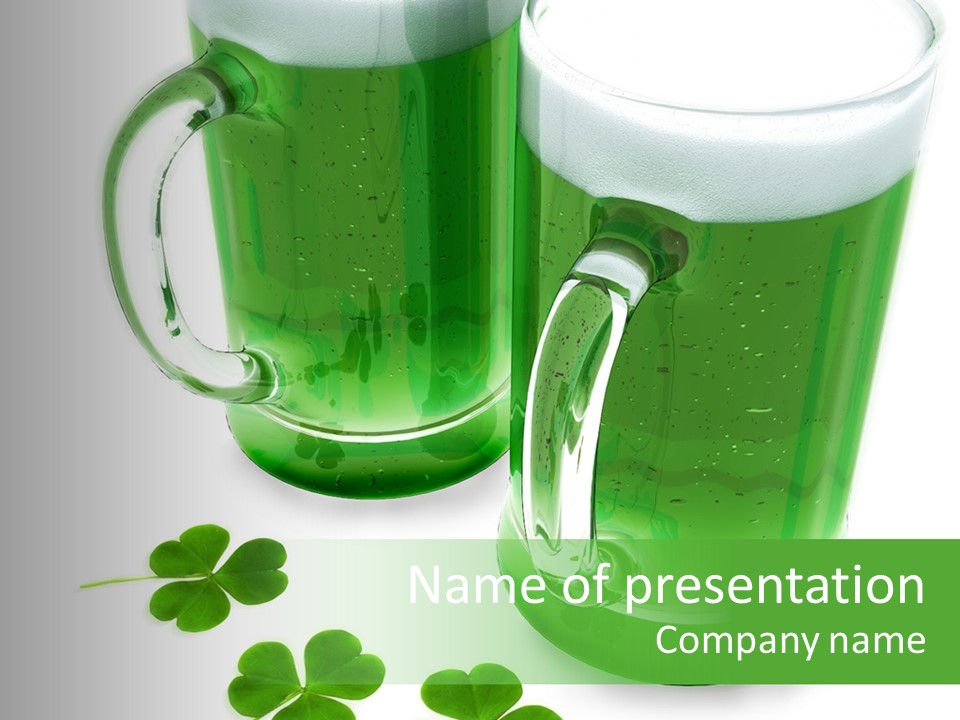 Frosty Irish Three PowerPoint Template