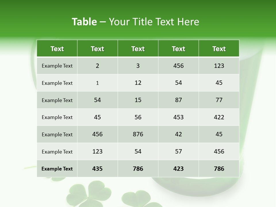 Frosty Irish Three PowerPoint Template