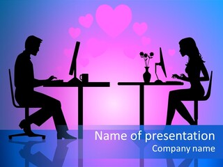 Female Social Happy PowerPoint Template