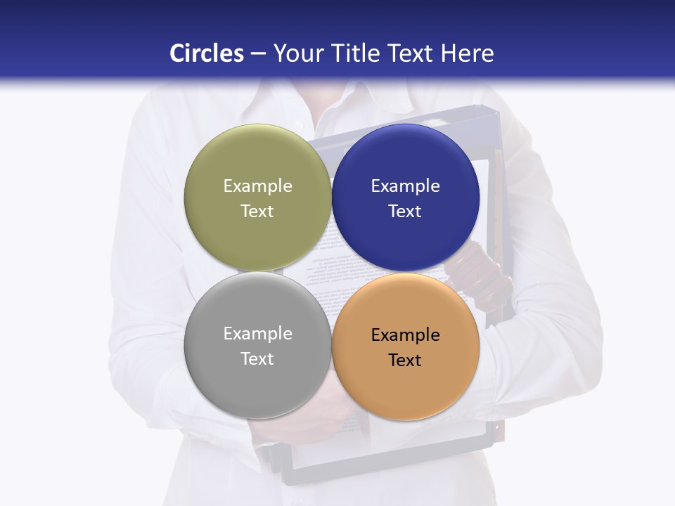 Cutout Gavel Reviewer PowerPoint Template