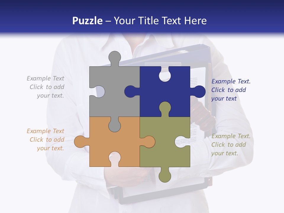 Cutout Gavel Reviewer PowerPoint Template