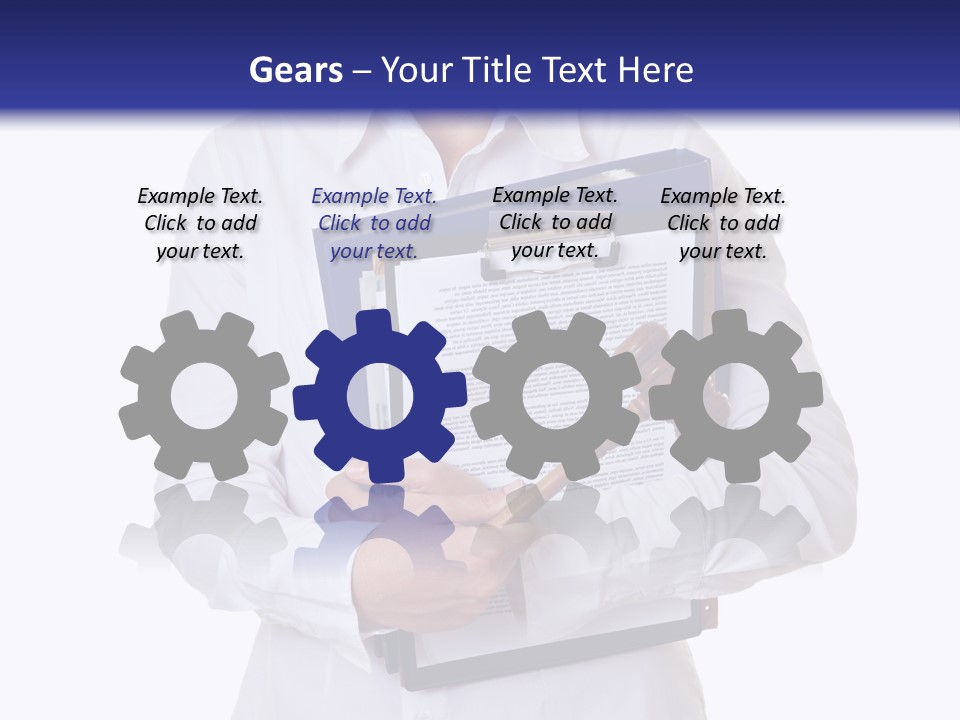 Cutout Gavel Reviewer PowerPoint Template