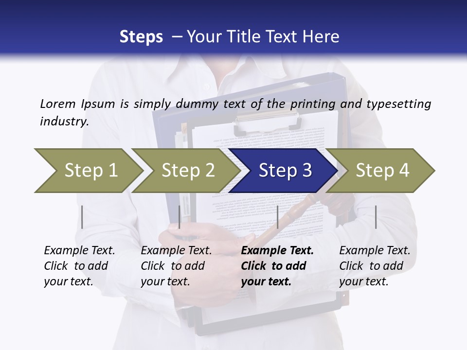 Cutout Gavel Reviewer PowerPoint Template