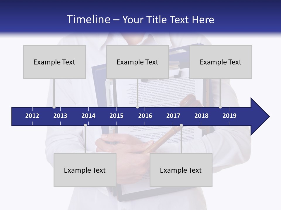 Cutout Gavel Reviewer PowerPoint Template